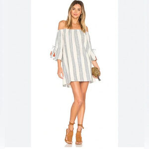 Altar’d State Blue and White 100% Linen Gretchen Dress Size Medium